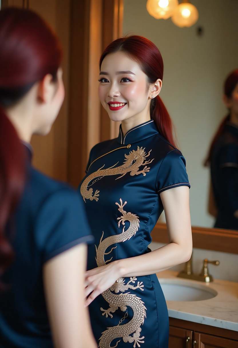晚宴舞池上的深情牵手